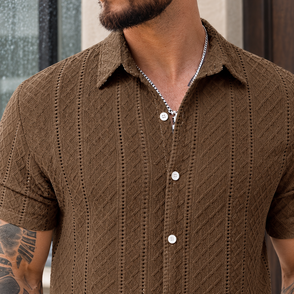 Jake Textured Shirt - Lead Product Detail