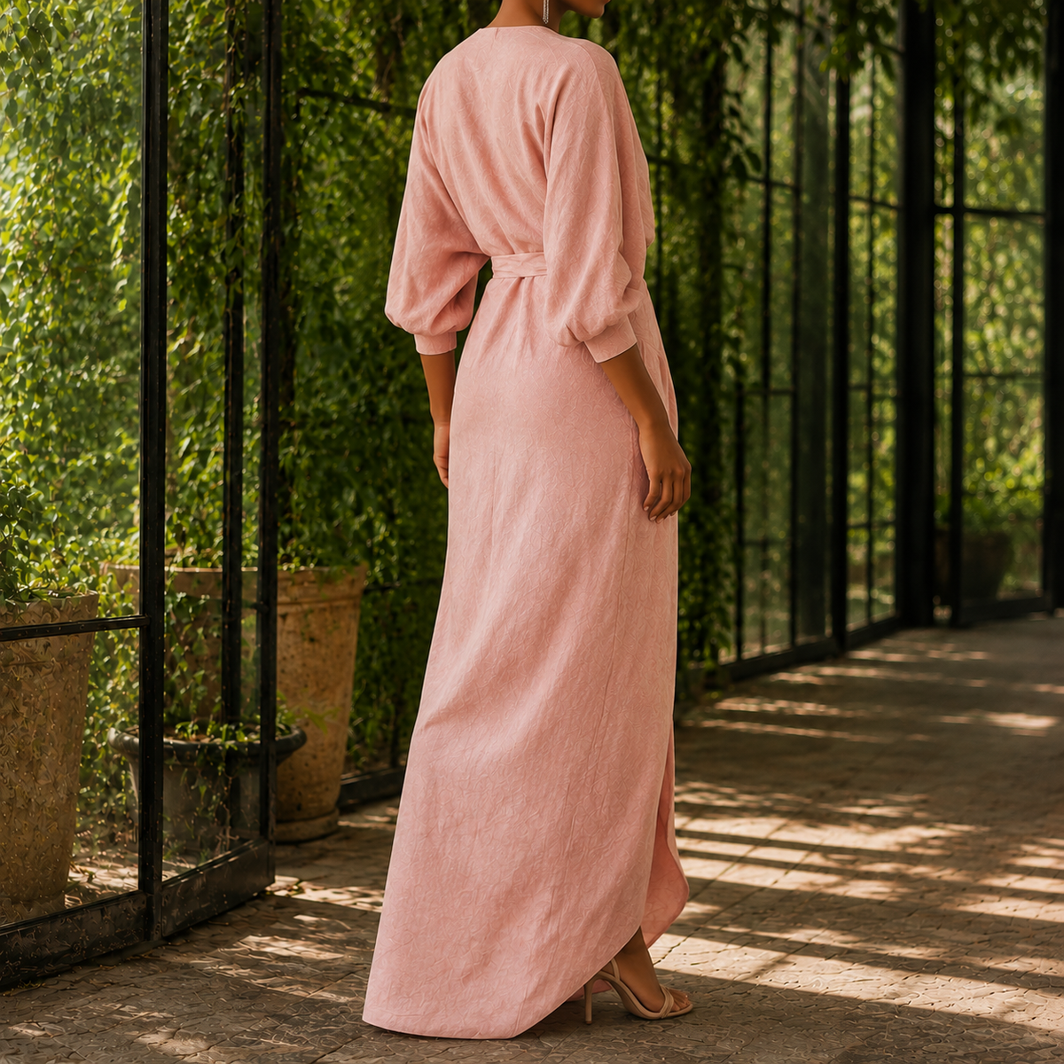Marguerite Draped Maxi Dress - Lead Alternate View