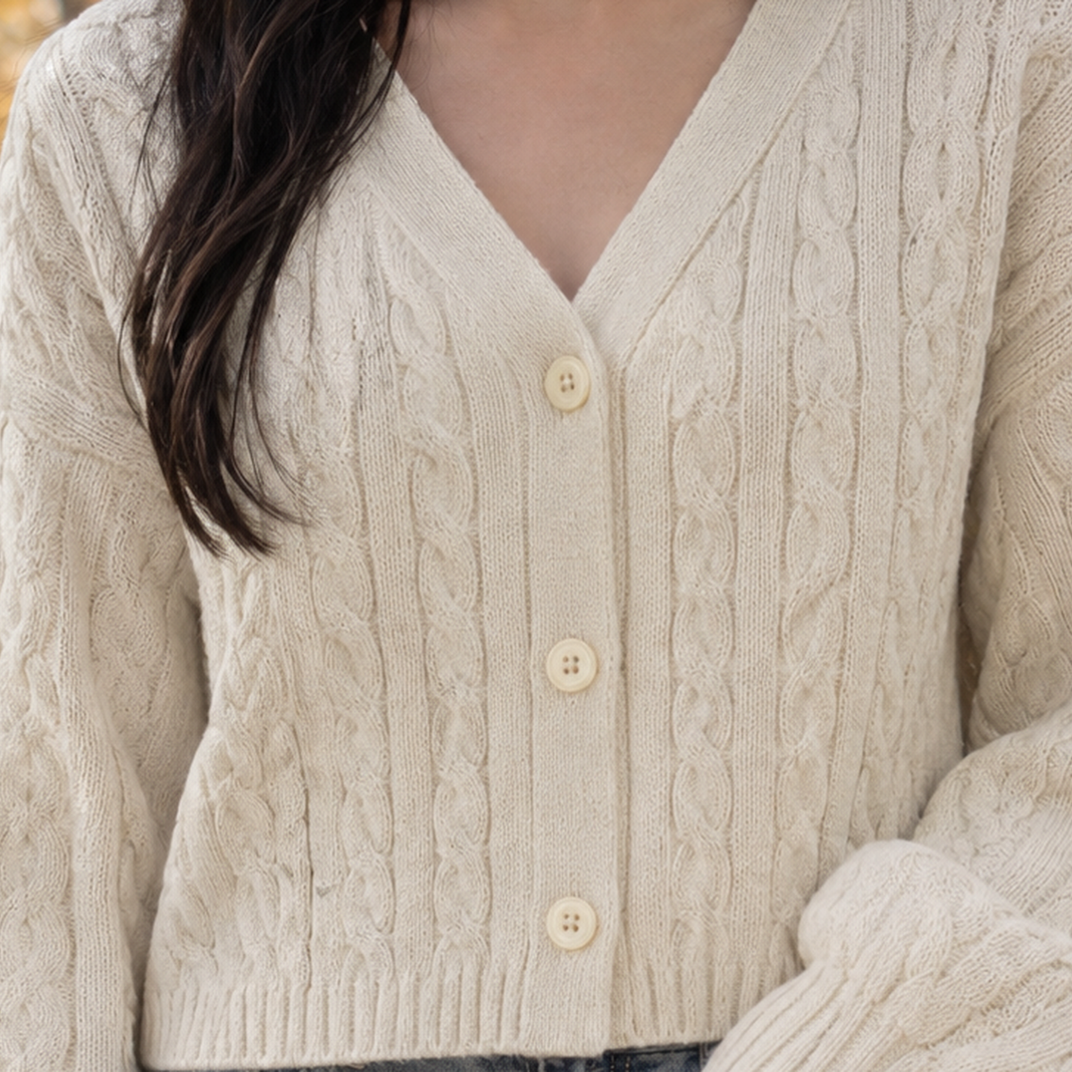 Isabelle-Mae Cable Knit Cardigan - Lead Product Detail