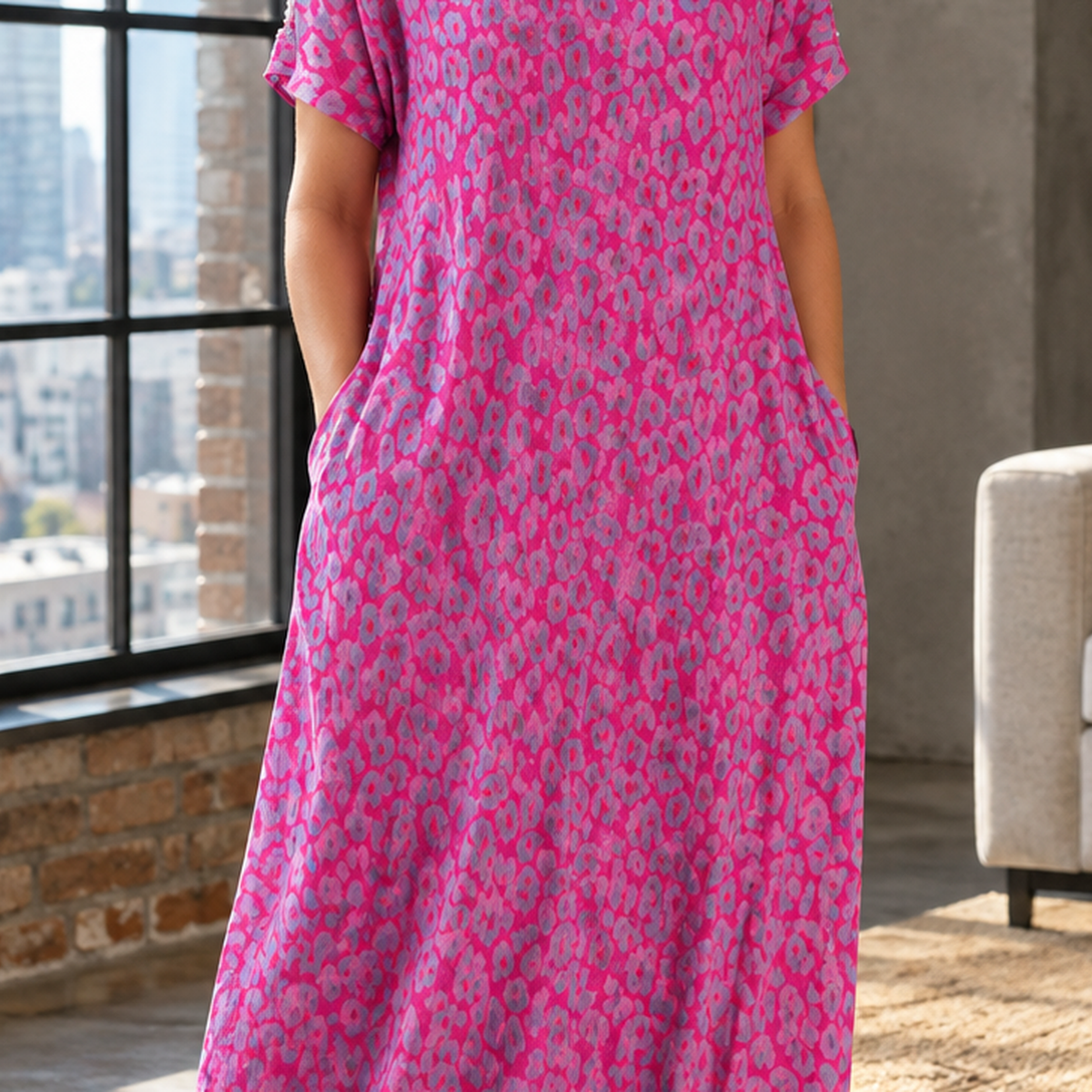 Cecily-Lane Leopard Maxi Dress - Lead Product Detail