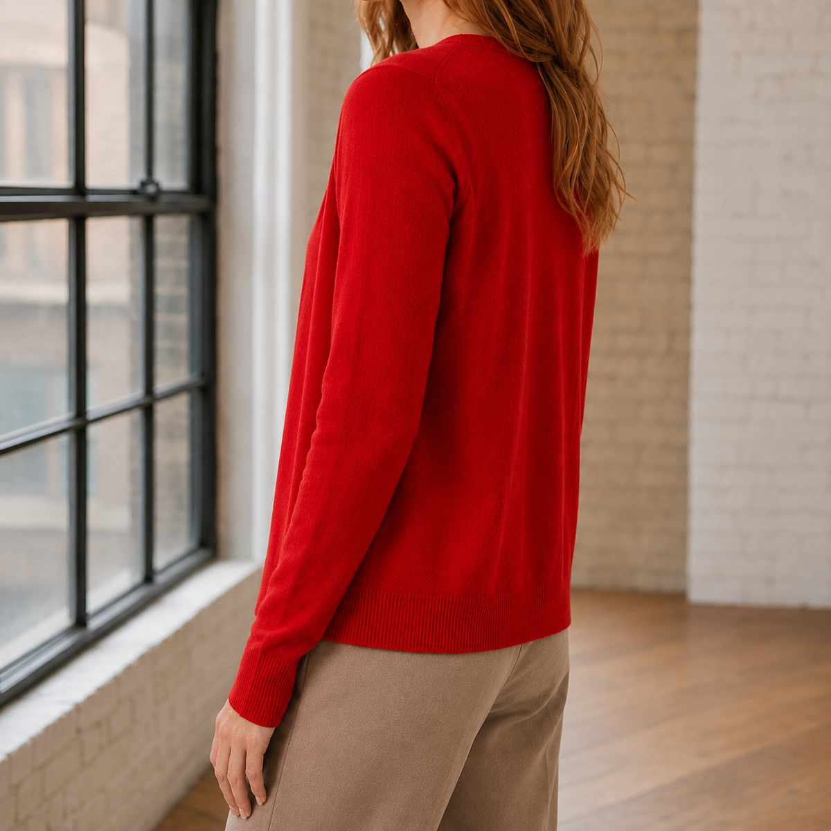 Elara V-Neck Sweater - Lead Alternate View