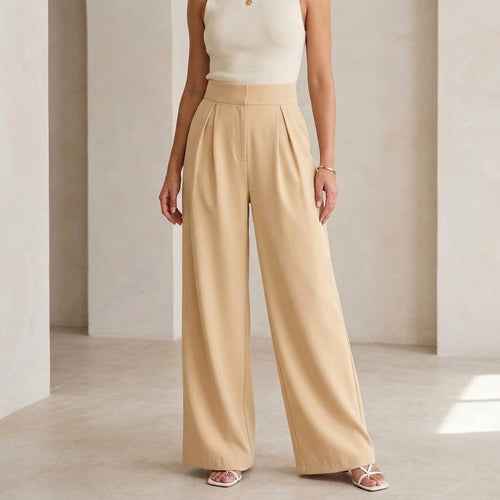 Alessia Wide Leg Pants - Off-white