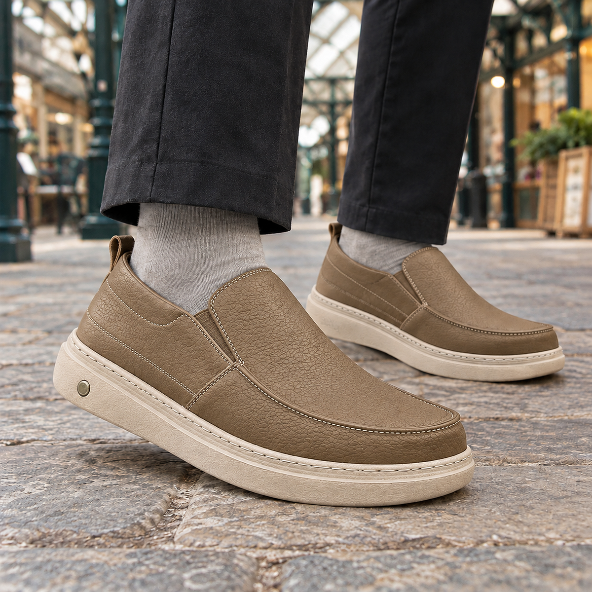 Bergamo Slip-On Loafers - Brown