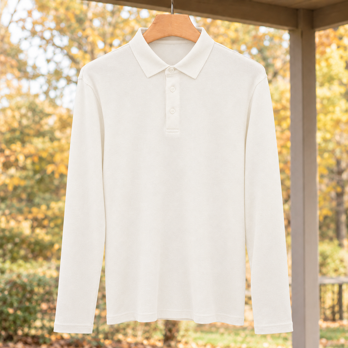 Reinhold-Cole Wool Polo Shirt - White