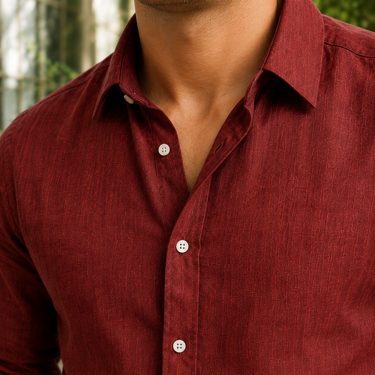Benedict Linen Shirt - Lead Product Detail
