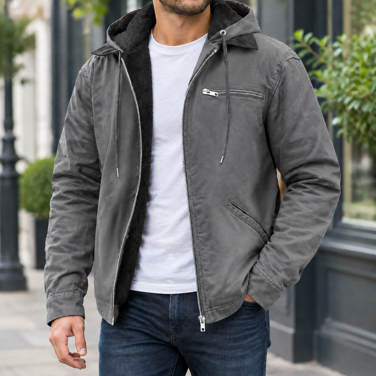 Rupert Hooded Jacket - Gray