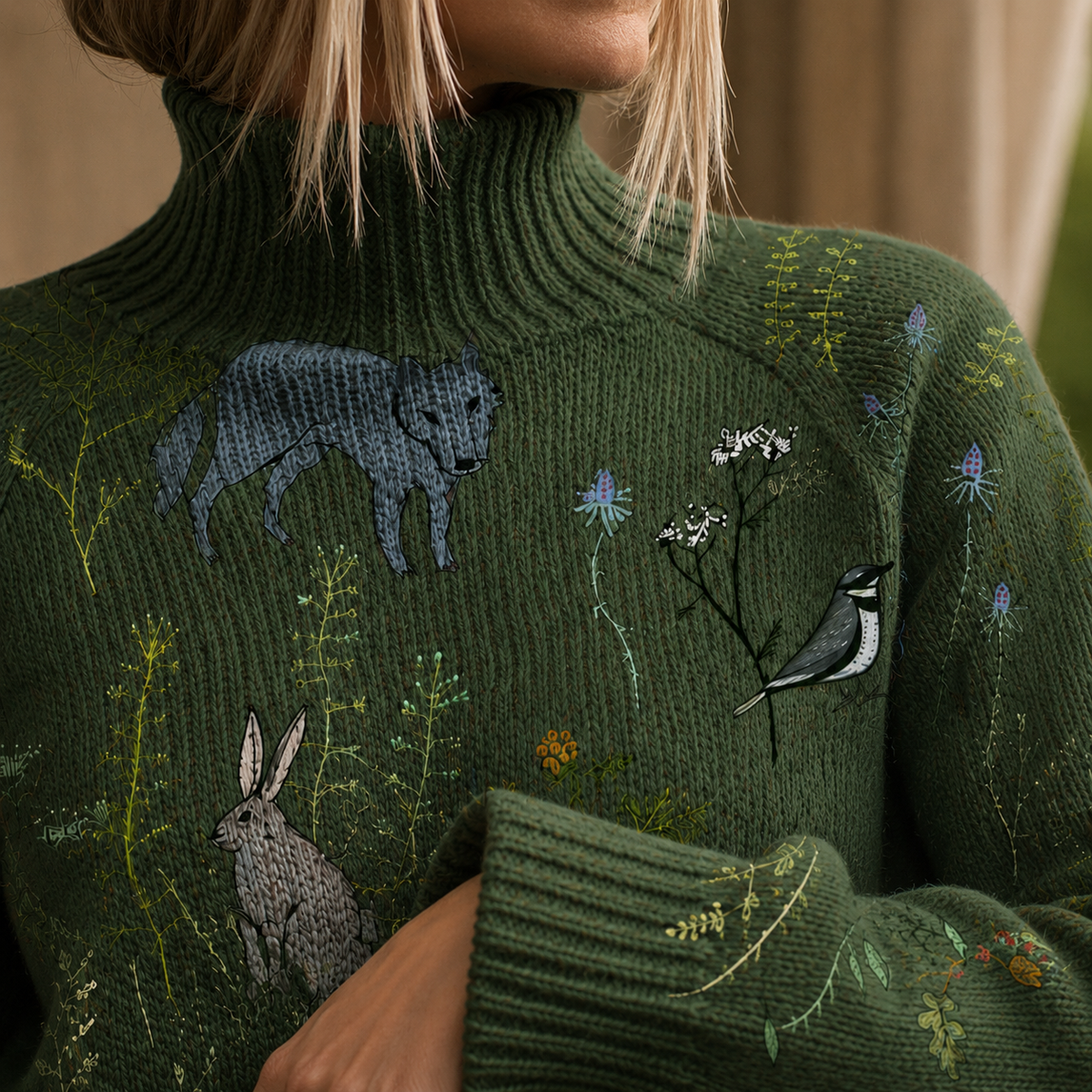 Mina Patterned Sweater - Lead Product Detail