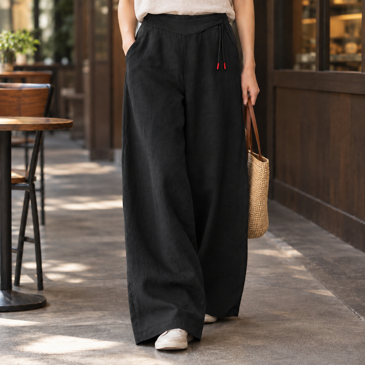 Sophie Wide Leg Pants - Black