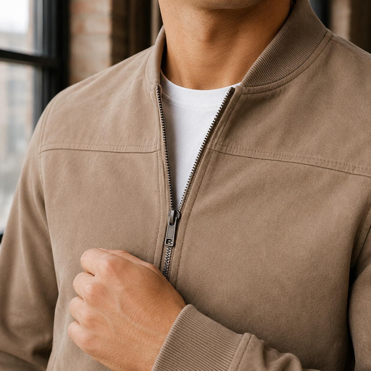 Conrad Bomber Jacket - Lead Product Detail