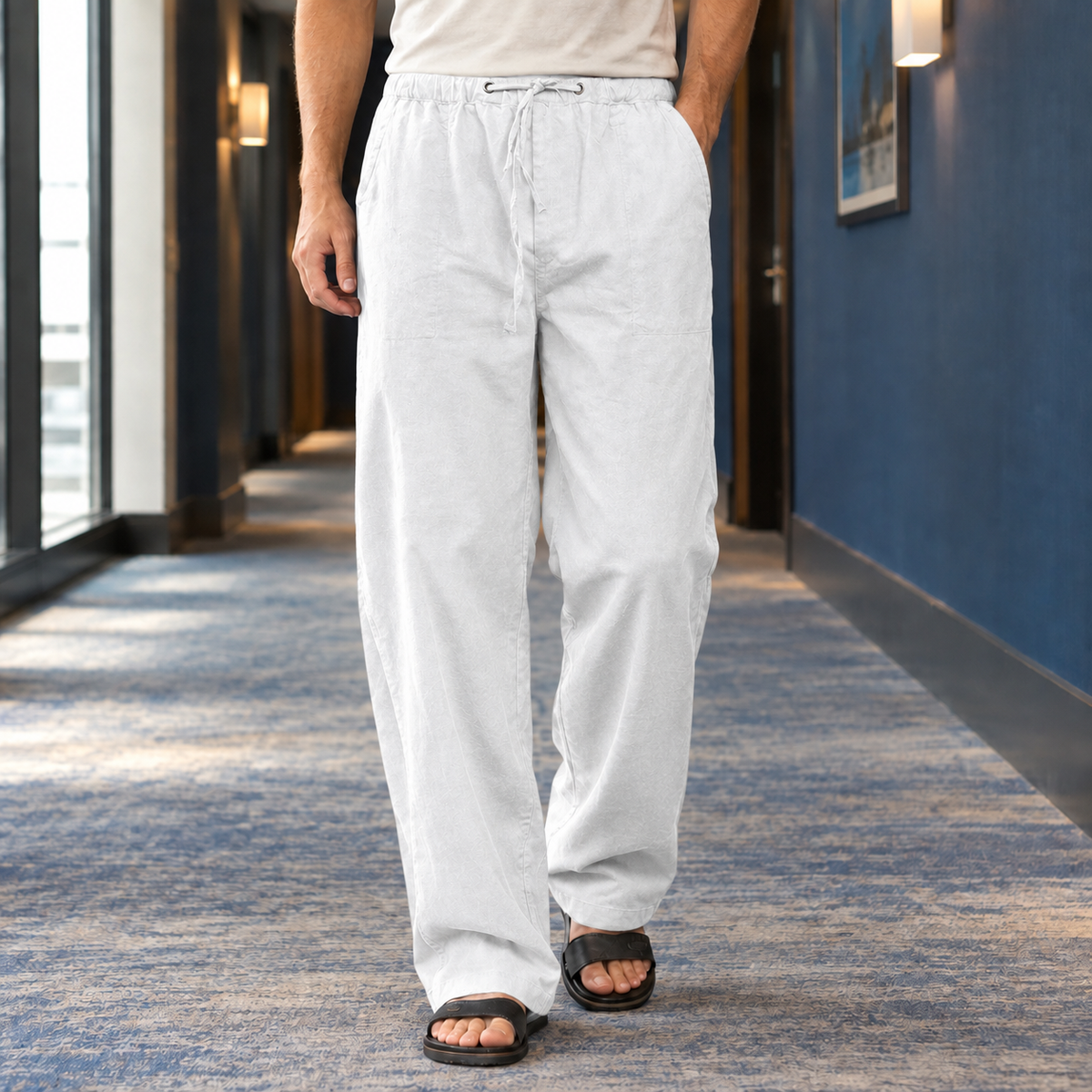 Wesley Relaxed Pants - White