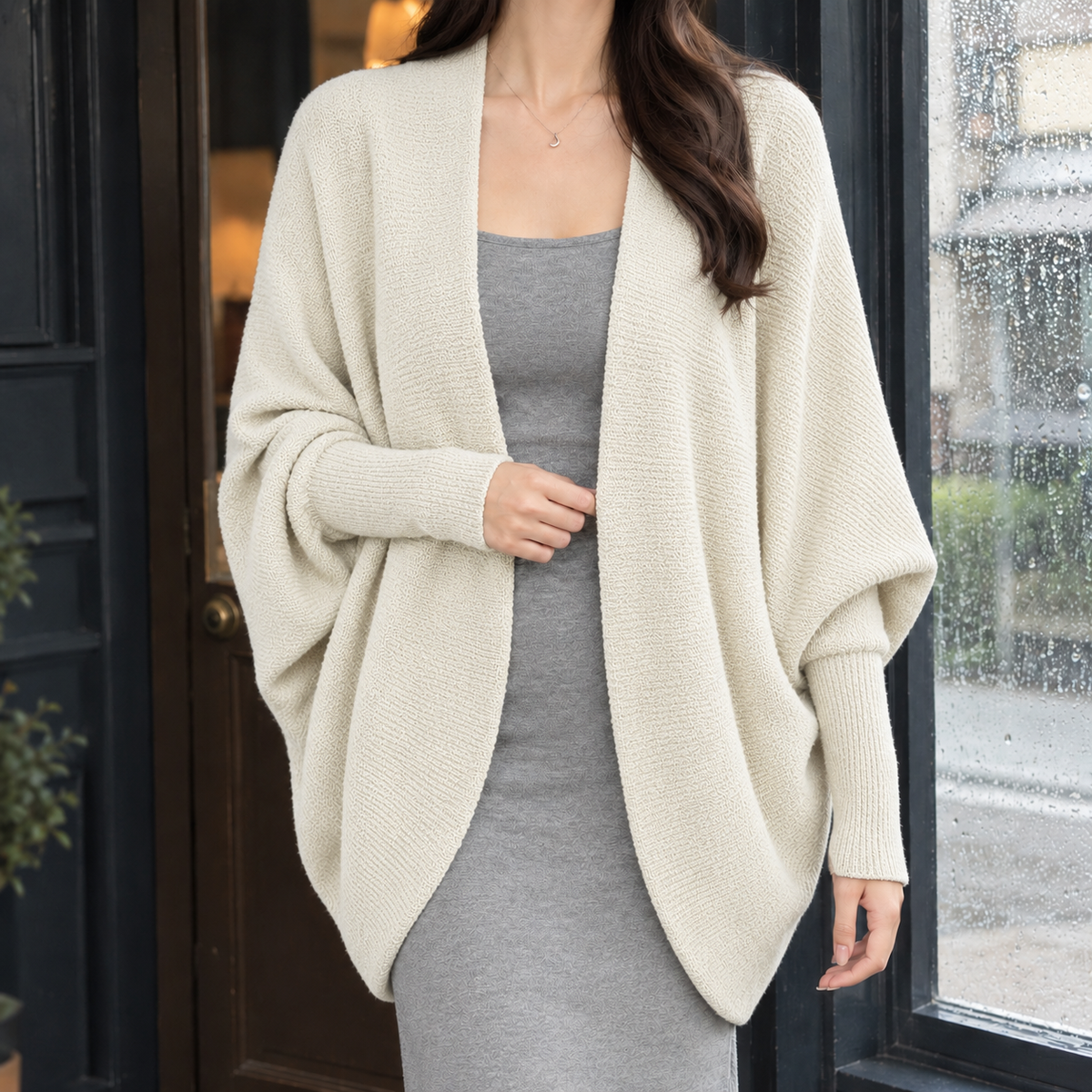 Freya-Kate Relaxed Cardigan - Cream
