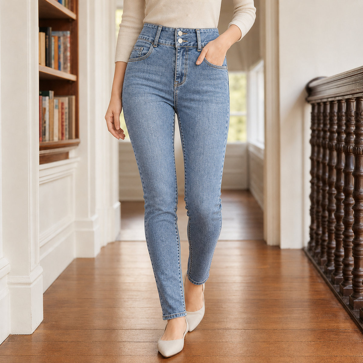 Whitney High Rise Jeans - Light Blue