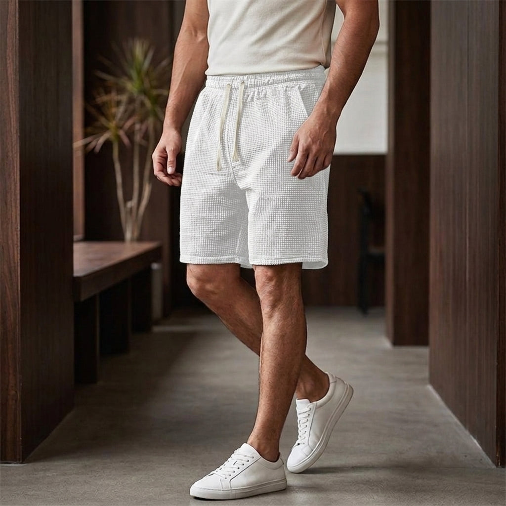 Wyatt Waffle Shorts - White