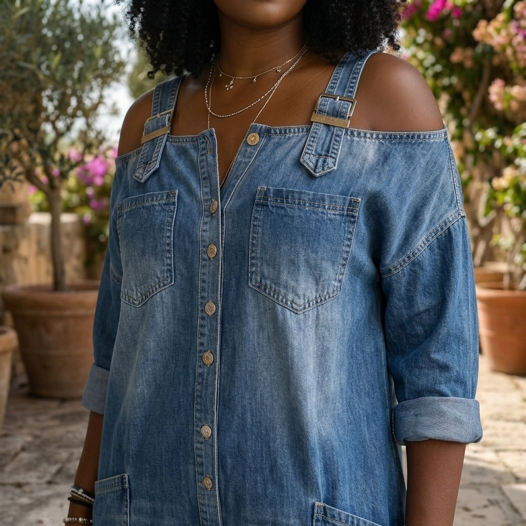Vivienne Off Shoulder Jumpsuit - Lead Product Detail