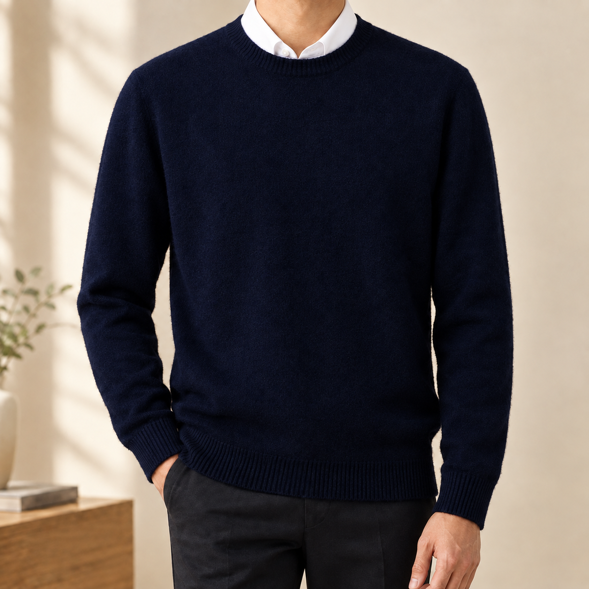 Harvey Crewneck Sweater - Navy Blue