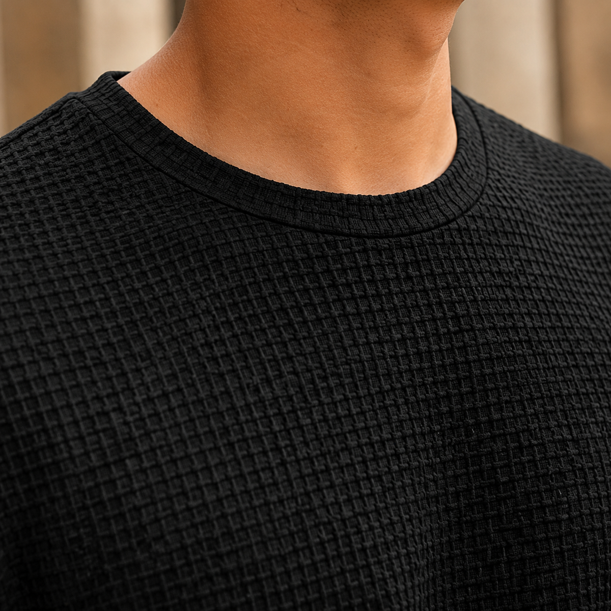 Caleb Textured T-Shirt - Lead Product Detail