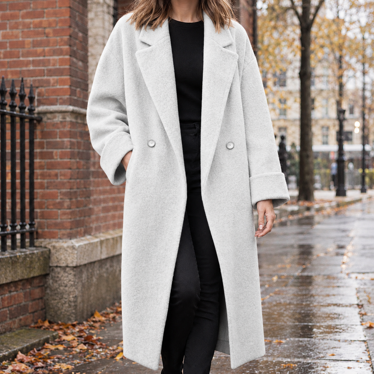 Alexandra-Claire Tailored Overcoat - Off White
