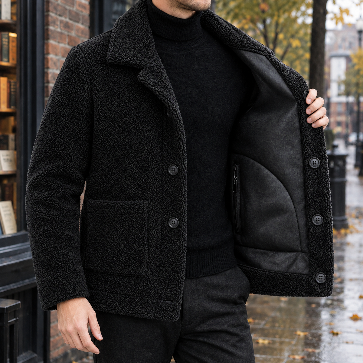 Victor Reversible Jacket - Black