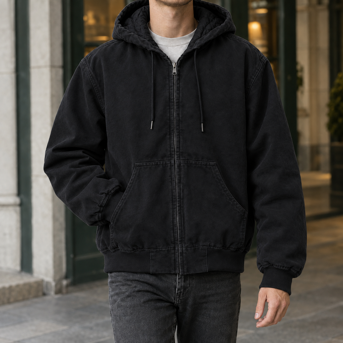 Gustave Washed Work Jacket - Black