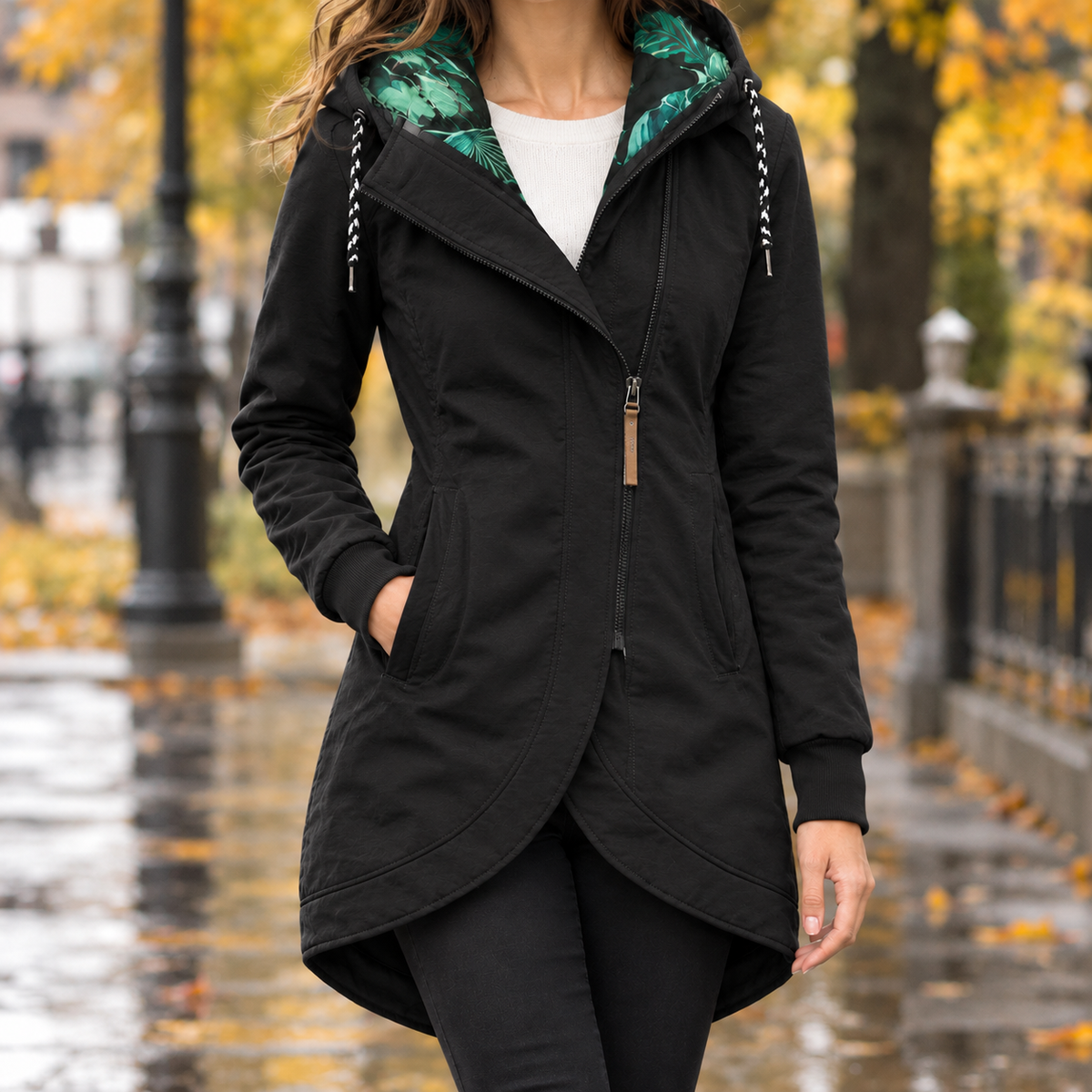 Heidi-Louise Hooded Jacket - Black
