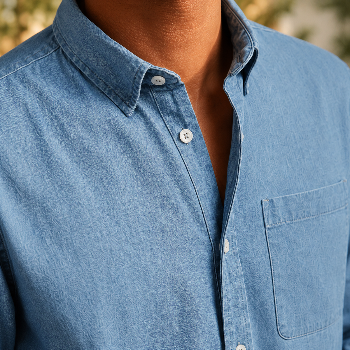 Caleb Chambray Shirt - Lead Product Detail