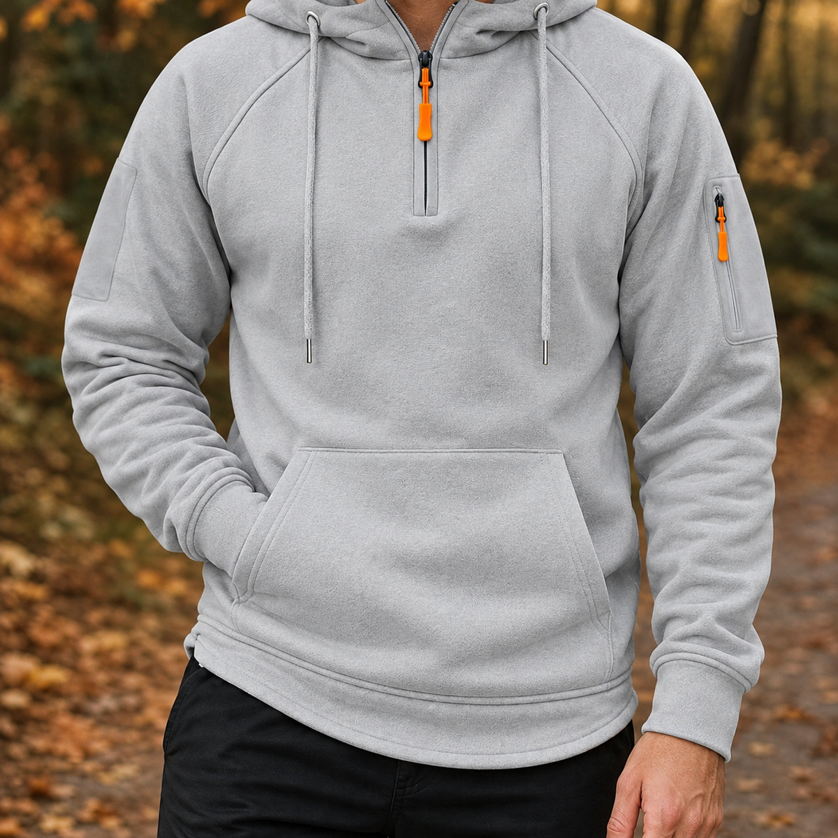 Frank Quarter Zip Sweater - Light Gray