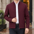 Wine Red Stand Collar