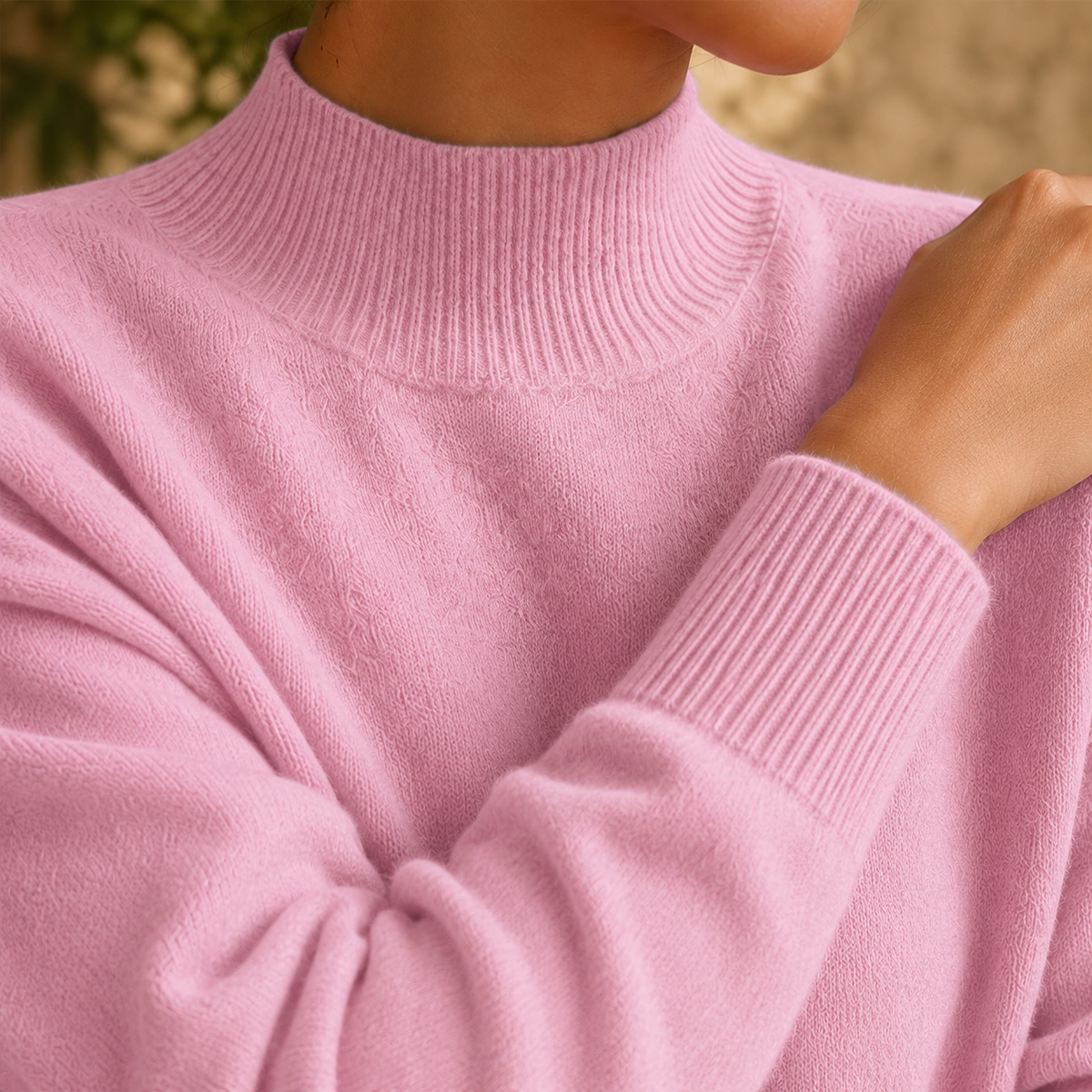 Elena Mock Neck Sweater - Lead Product Detail