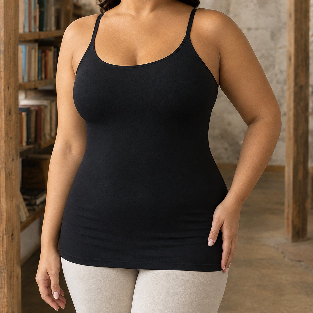 Arabelle-Elise Seamless Camisole - Black