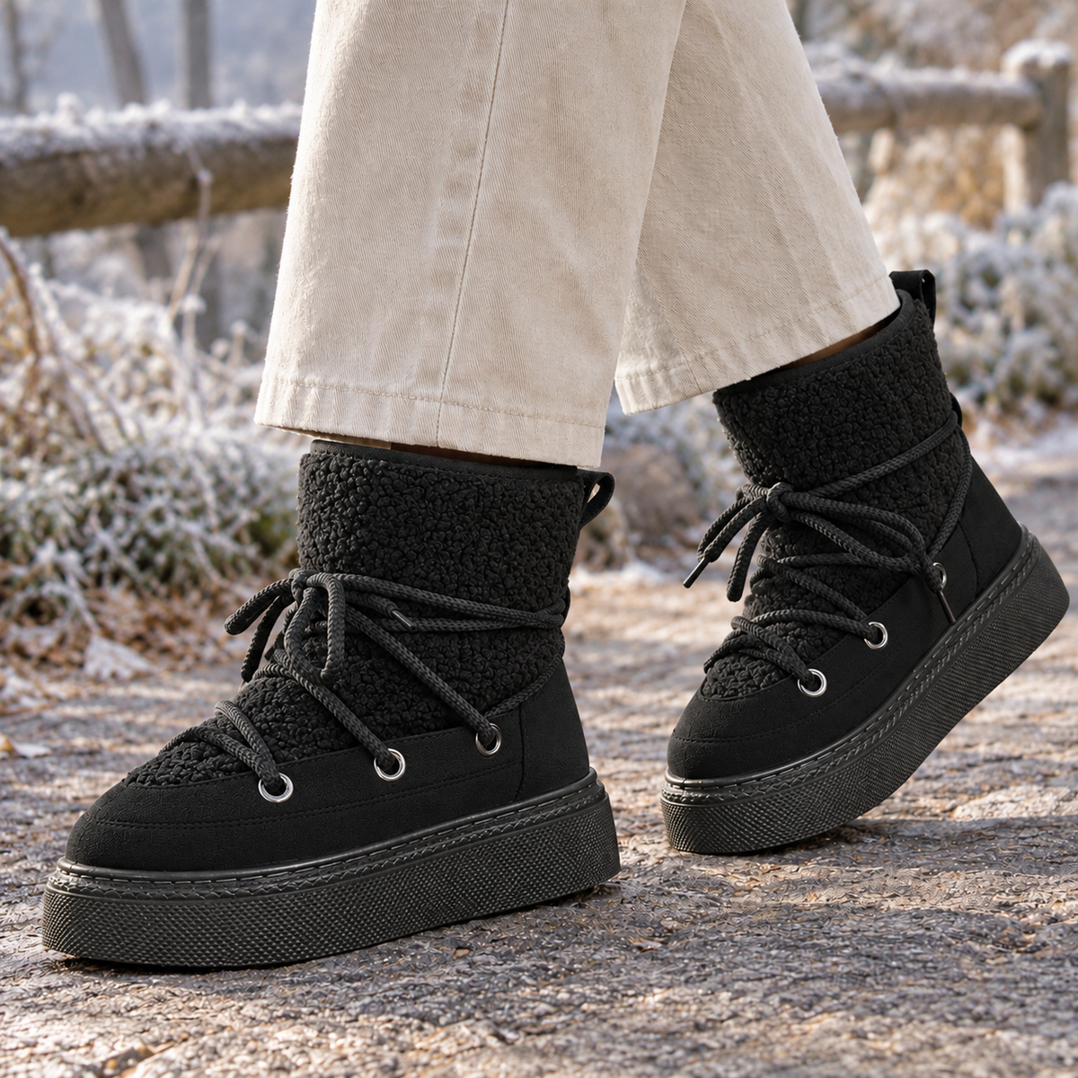 Gallarate Platform Boots - Black