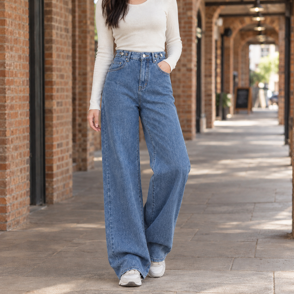 Susannah Wide-Leg Jeans - Single Vintage Blue