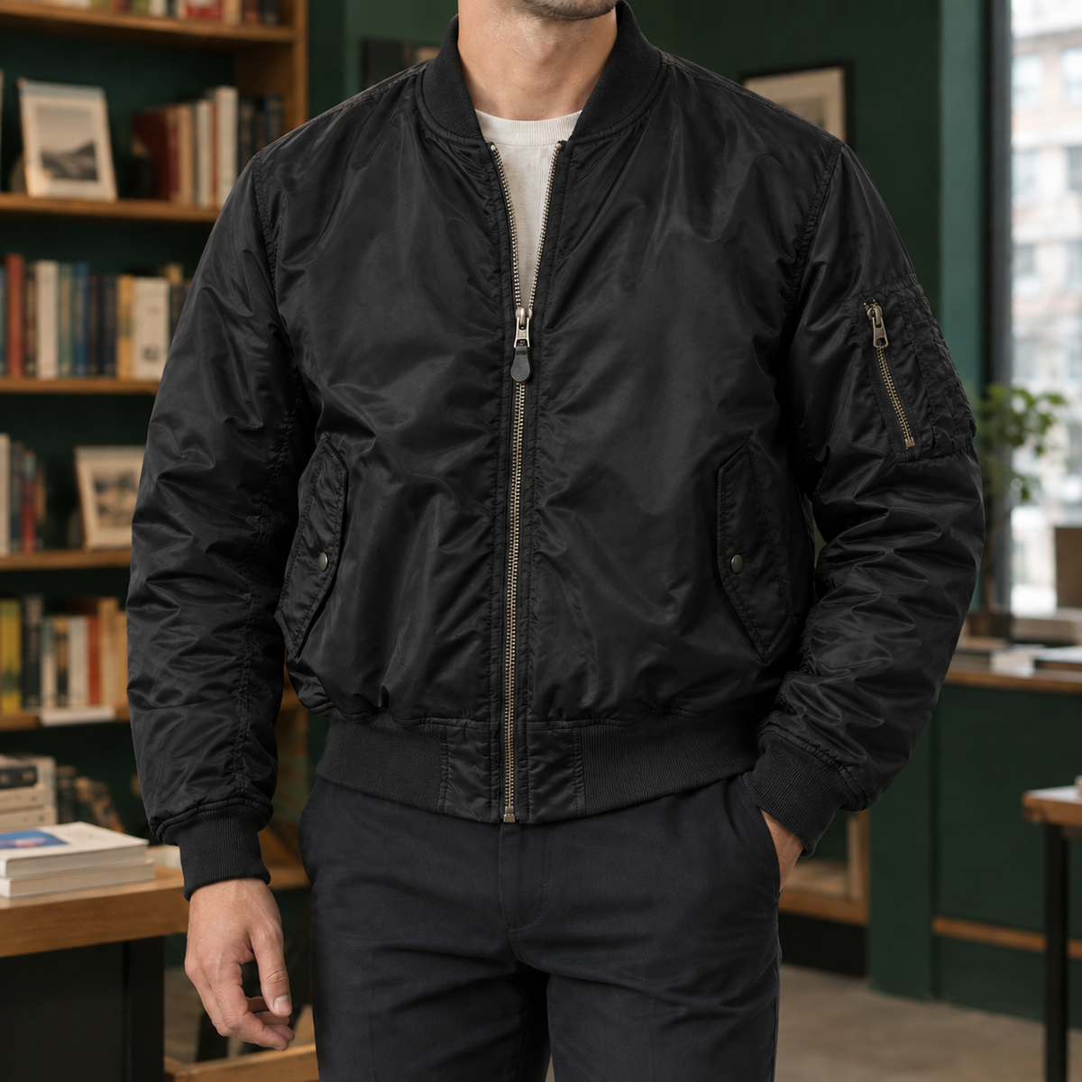 Stanley Bomber Jacket - Black