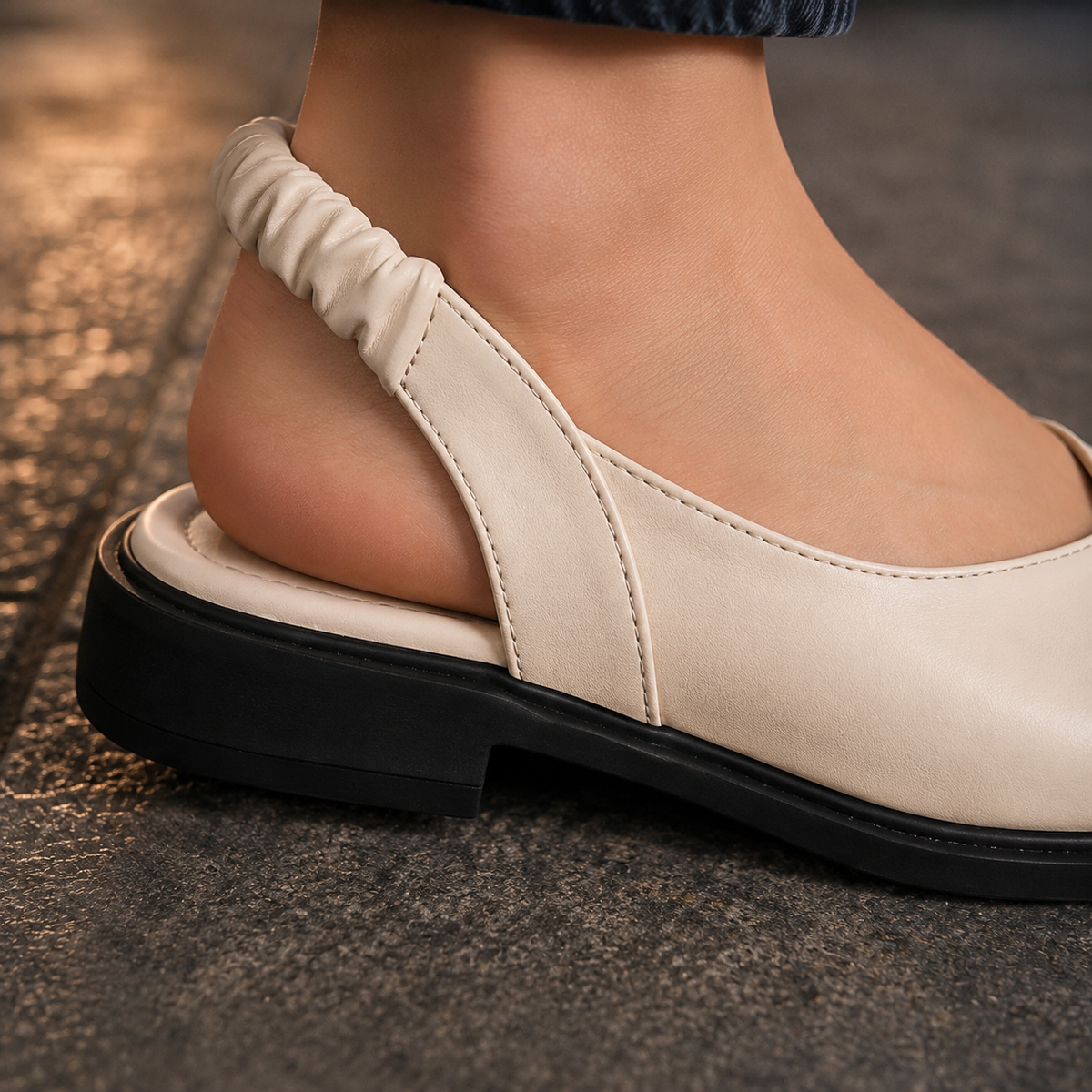 Ravello Square-Toe Slingbacks - Lead Product Detail