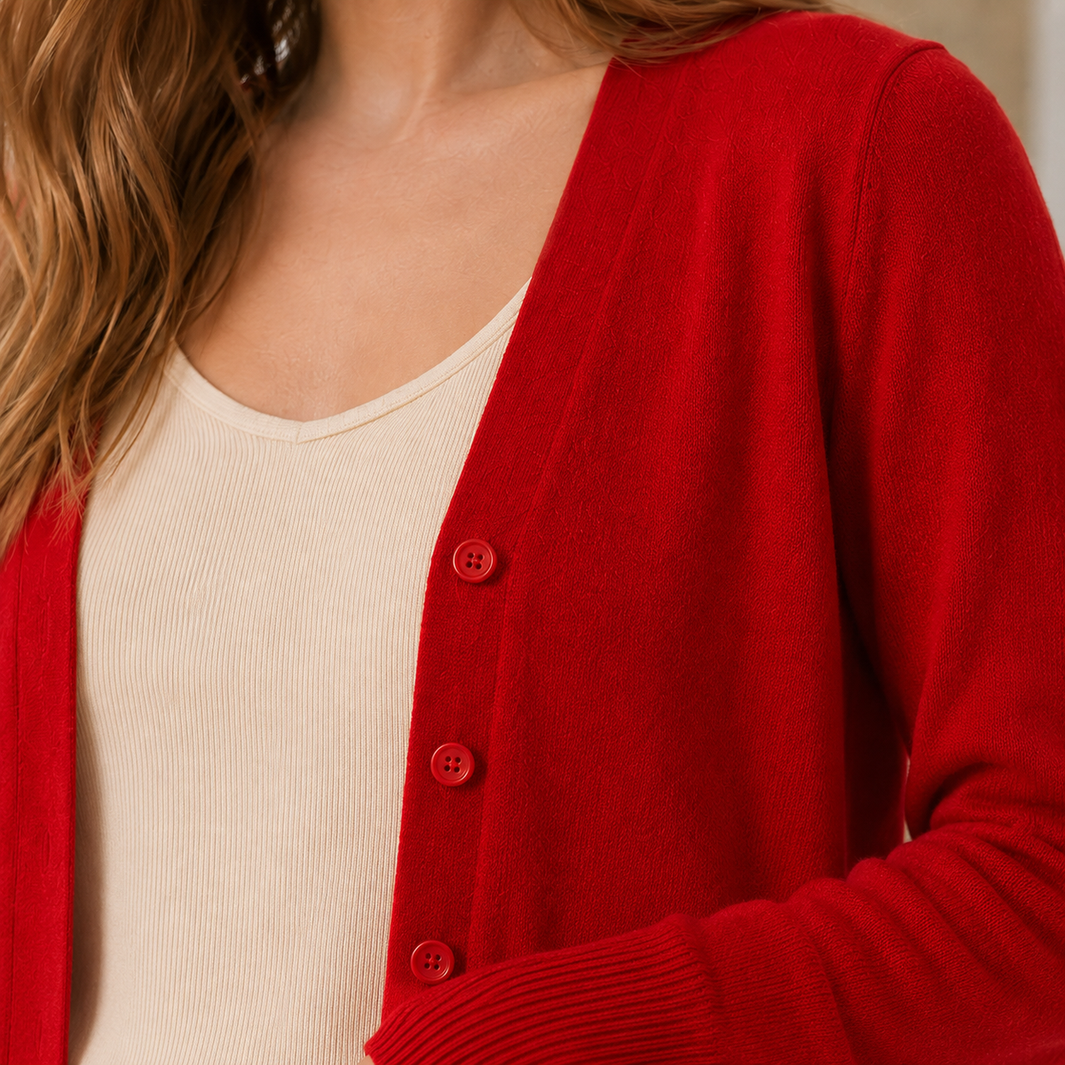 Elara V-Neck Sweater - Lead Product Detail