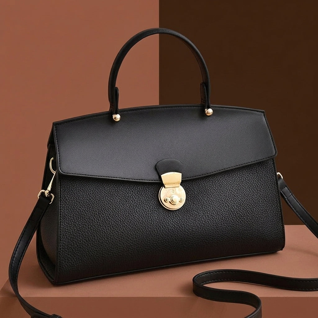 Valencia Structured Handbag - Black
