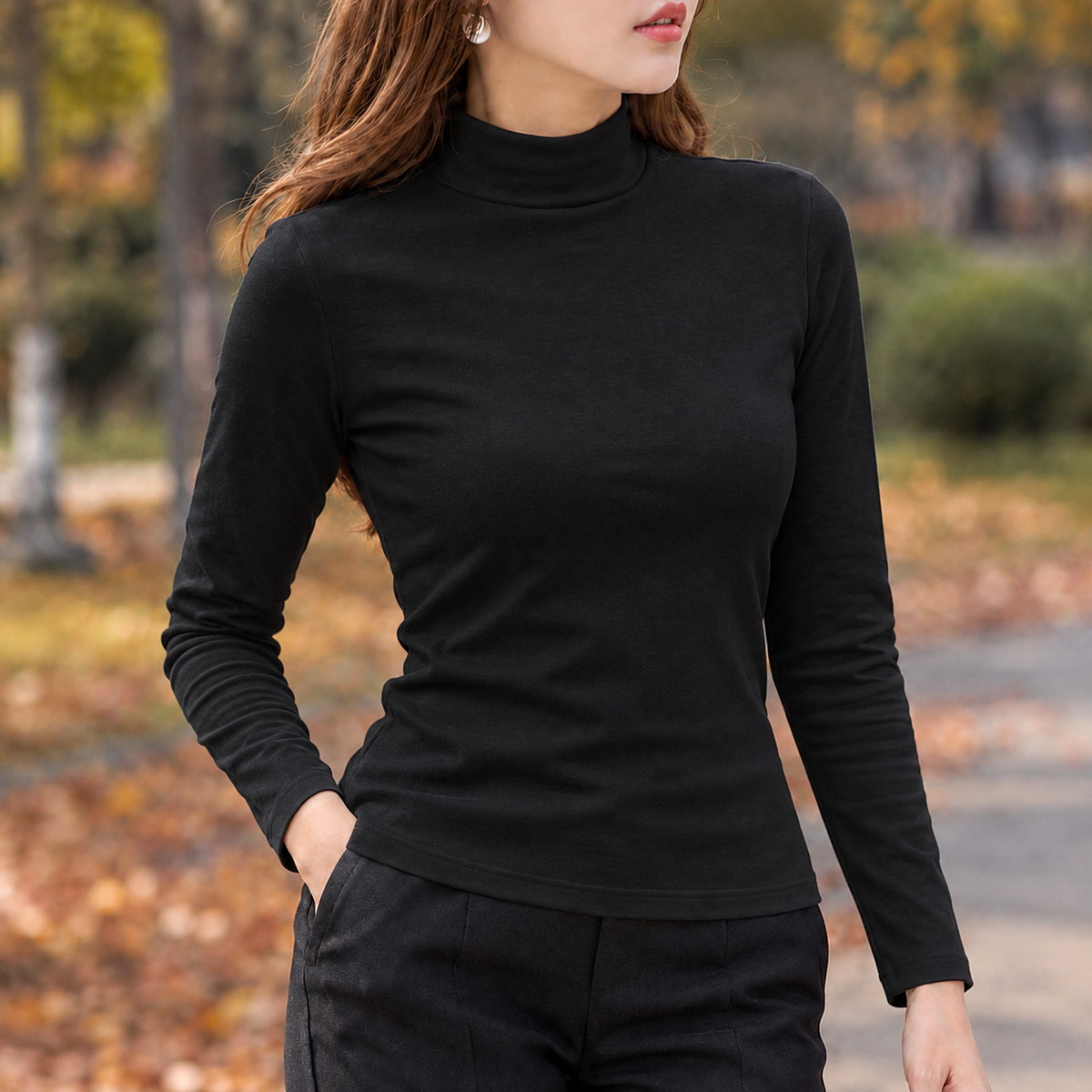 Demelza-June Fitted Top - Black