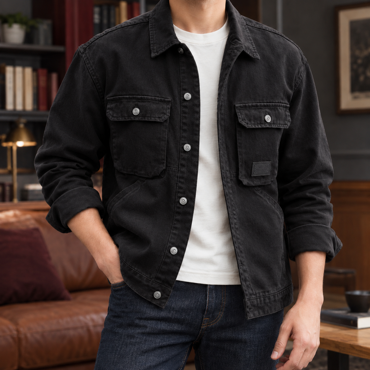 Nathaniel Utility Jacket - Black