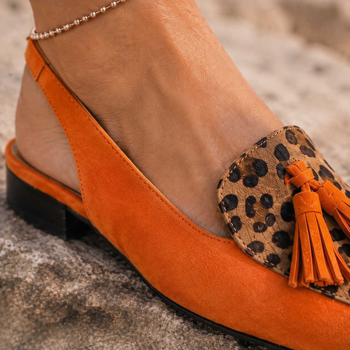 Lucchesi Tassel Slingbacks - Lead Product Detail