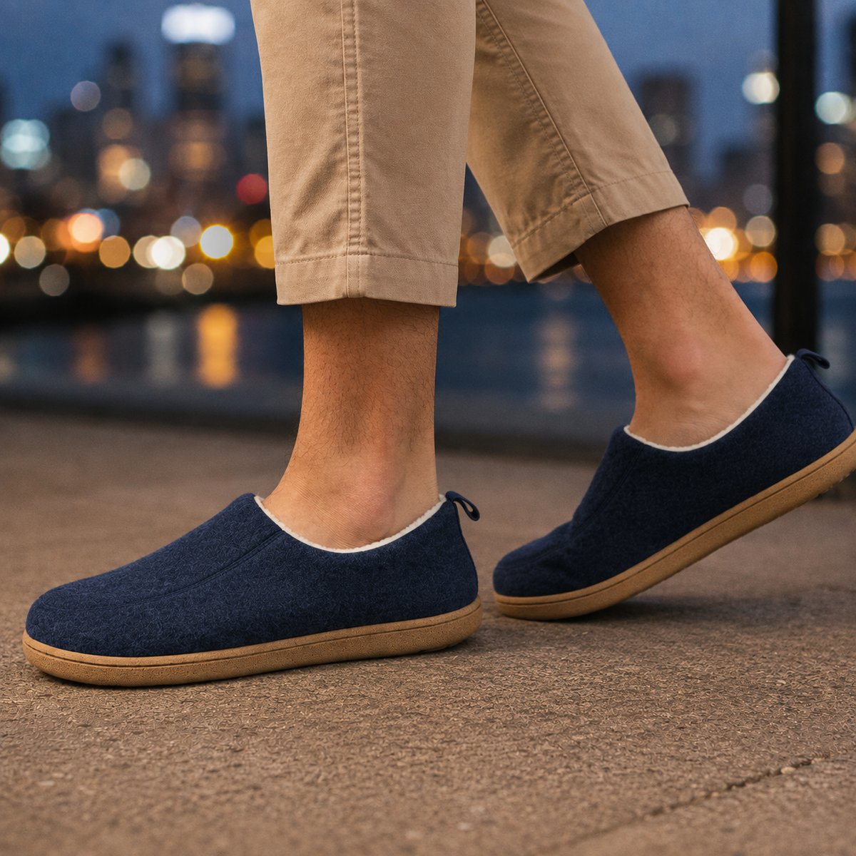 Farina Orthopedic Slippers - Navy Blue