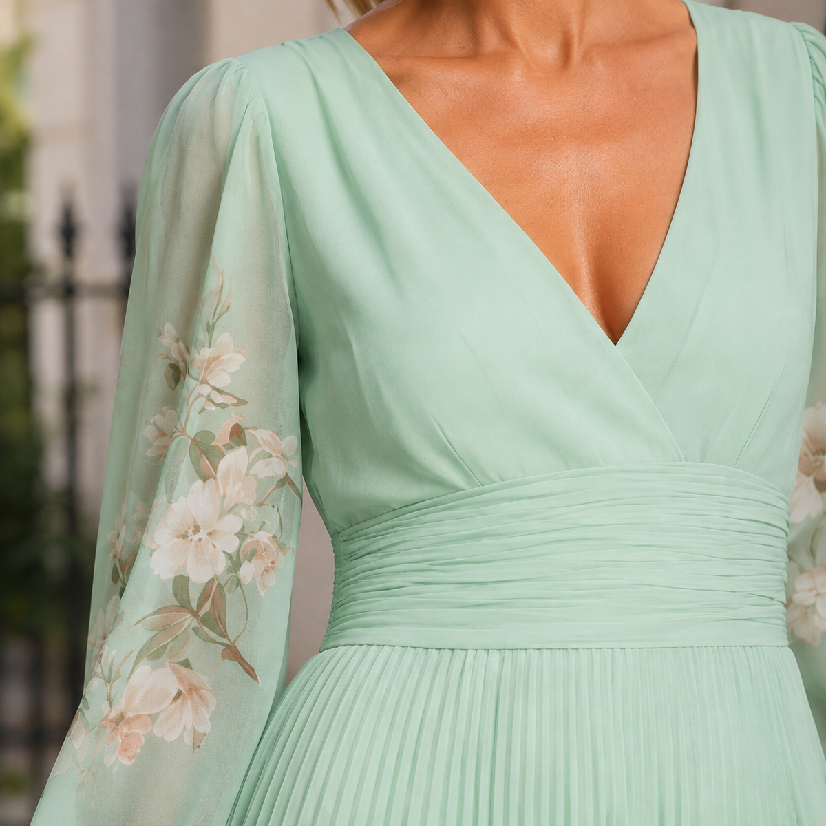 Ophelia Pleated Maxi Dress - Lead Product Detail