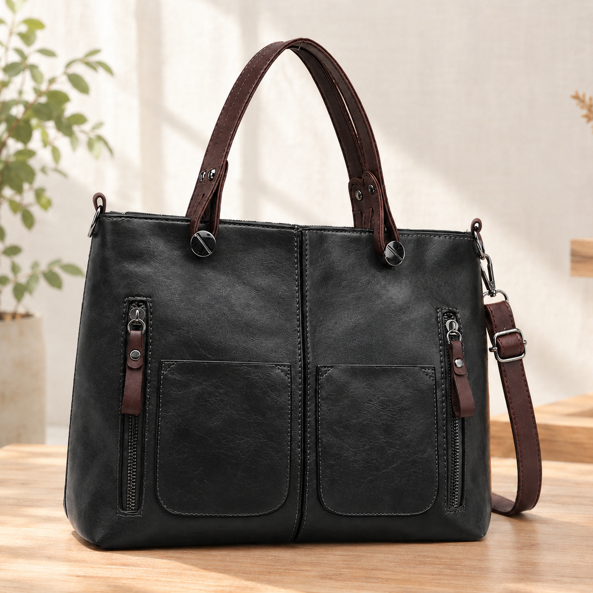 Caldera Retro Handbag - Black