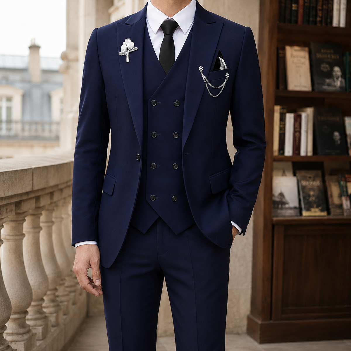 Osric Tailored Suit - Navy