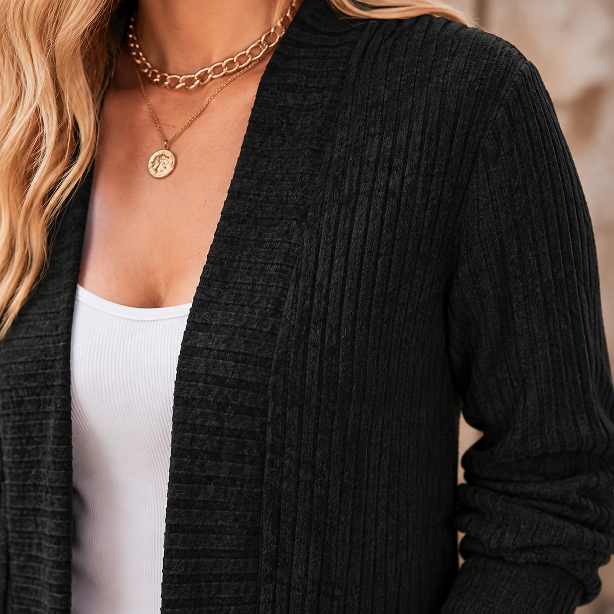 Soraya Ribbed Cardigan - Lead Product Detail