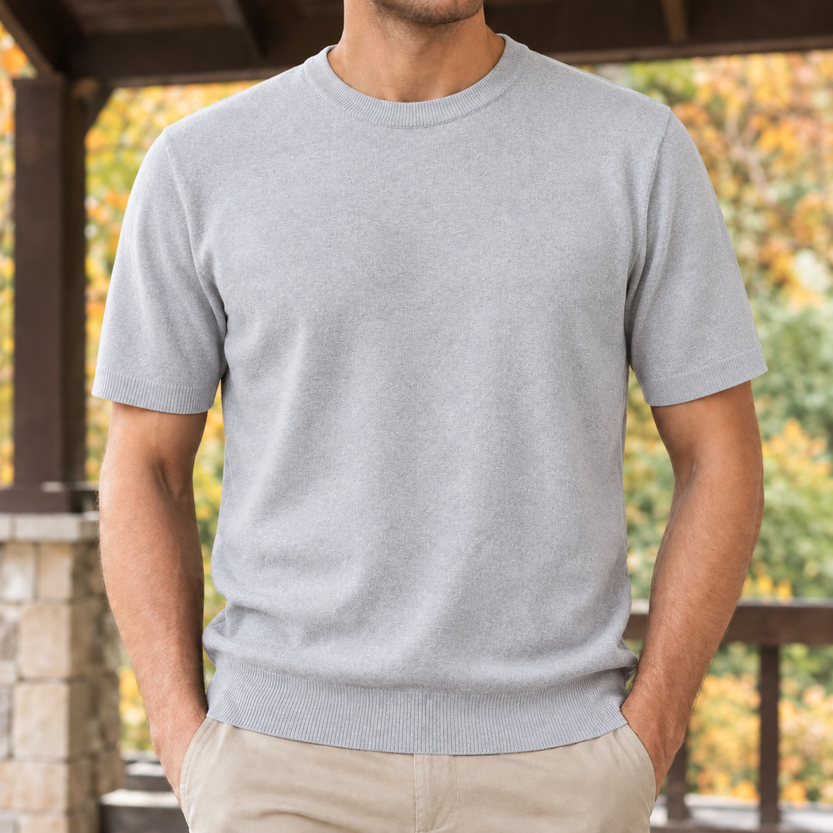 Lancelot Crewneck Sweater - Light Gray