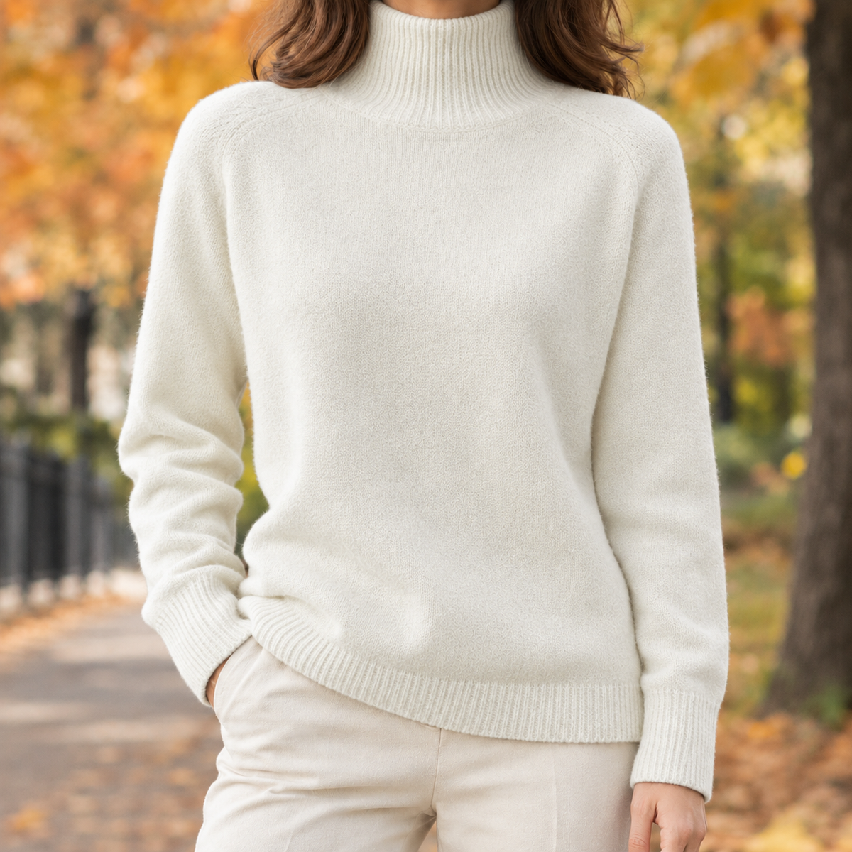 Flavia-Mae Turtleneck Sweater - White
