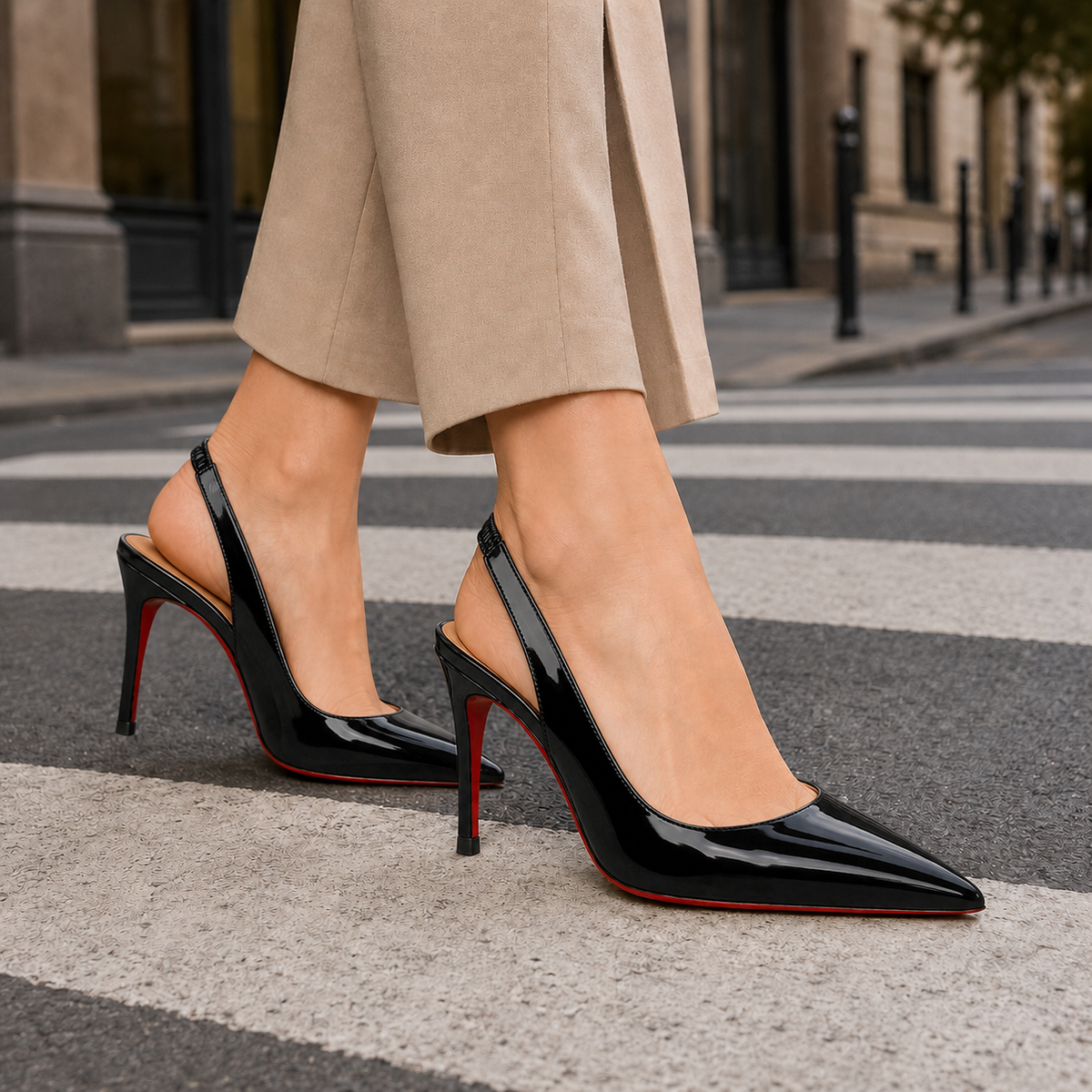 Marconi Orthopedic Heels - Glossy Black