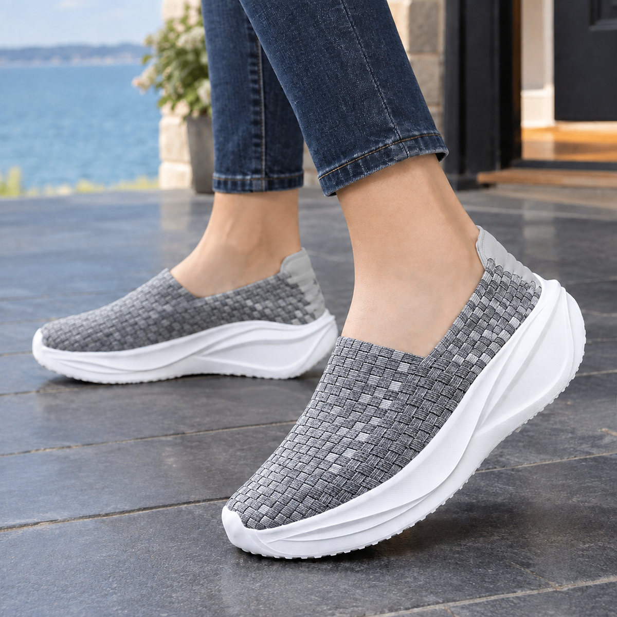 Albizzi Woven Sneakers - Gray
