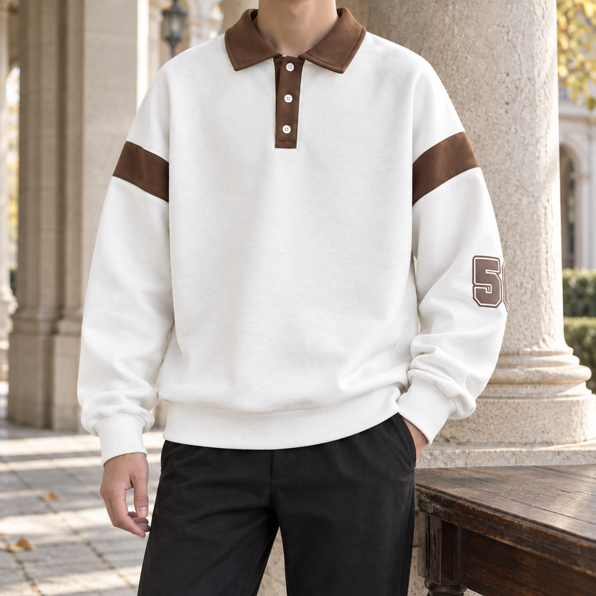 Anton Polo Sweater - White