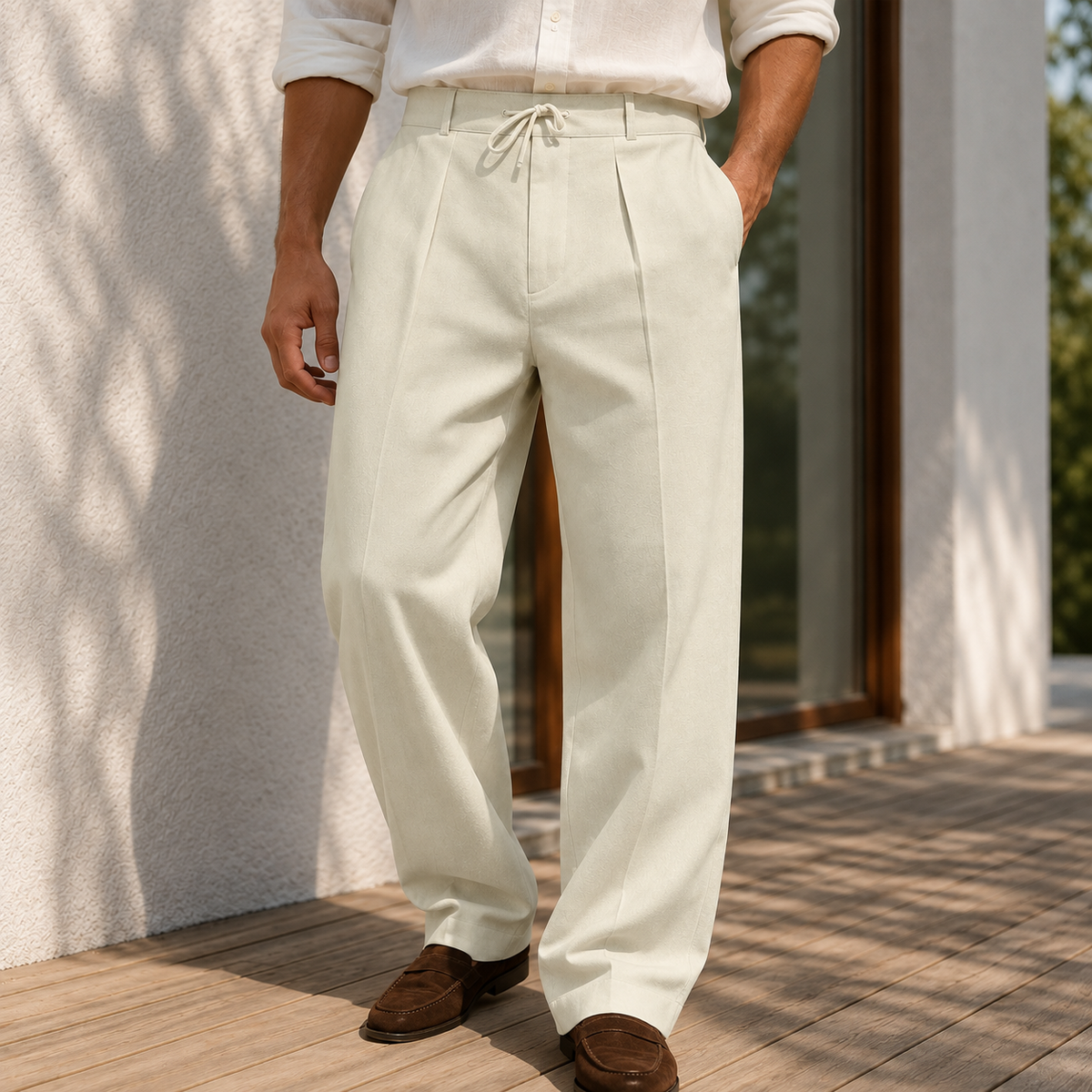 Dorian Pleated Pants - Lead Product Detail