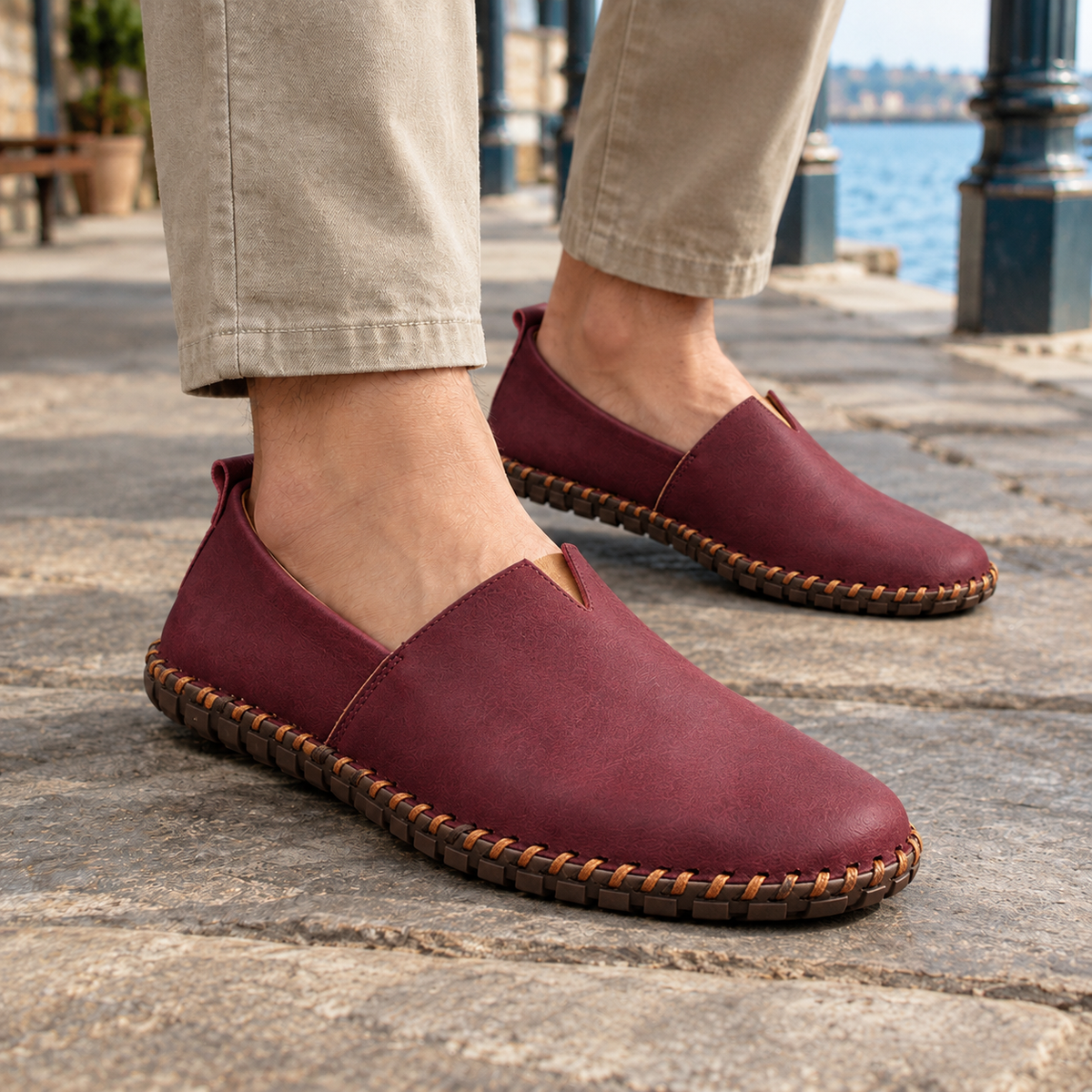 Bologna Leather Loafers - Red